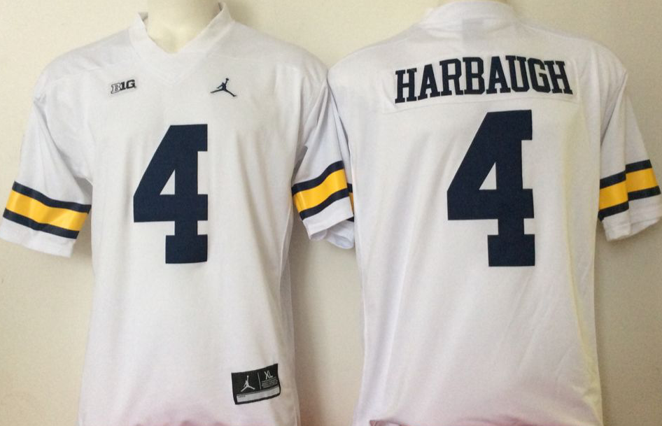 NCAA Men Michigan Wolverines White 4->ncaa teams->NCAA Jersey